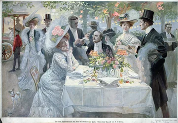 In a Restaurant in the Bois de Boulogne in Paris